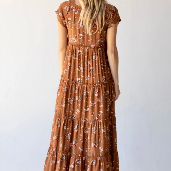NATURAL LIFE Floral Brown Maxi Dress - Picture 8 of 8